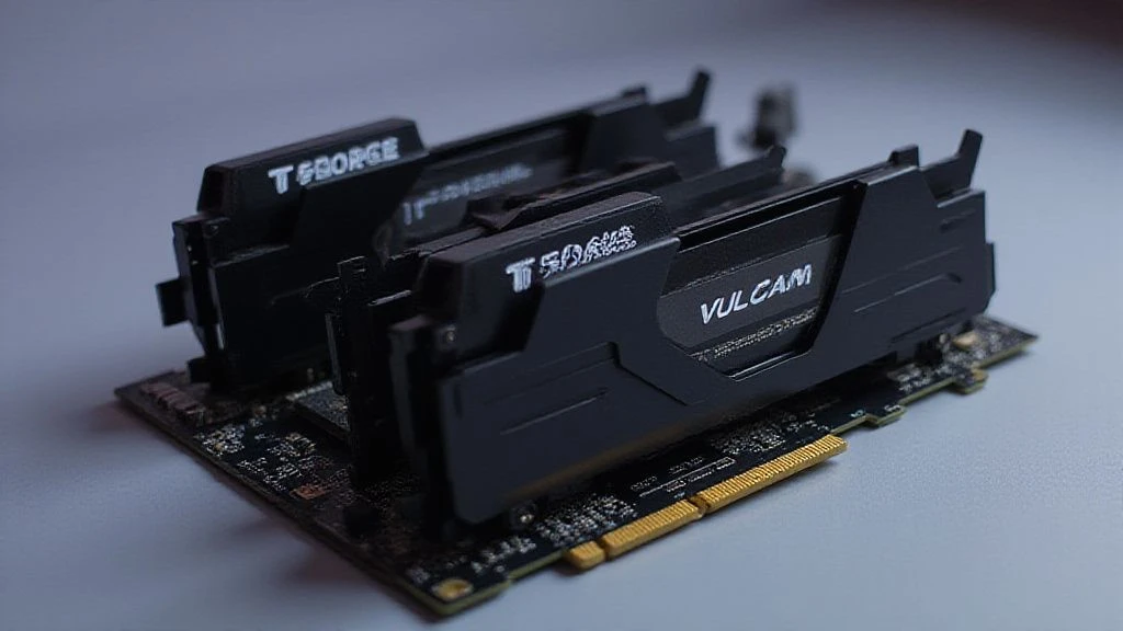 Módulos Teamgroup T-Force Vulcan Z DDR4 instalados en una placa base