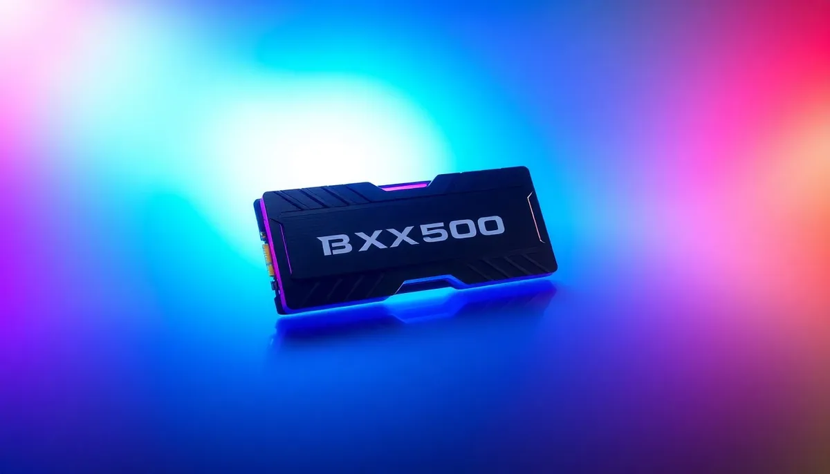 Crucial BX500 500GB SSD - Front view and specifications